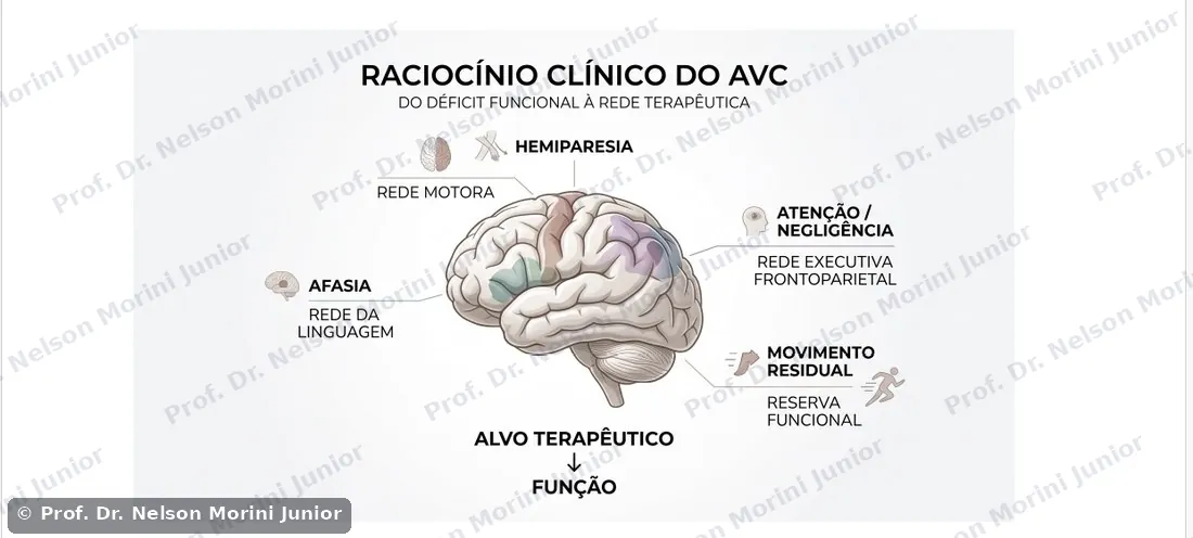 Raciocínio clínico aplicado a um caso de AVC, do déficit funcional à rede terapêutica